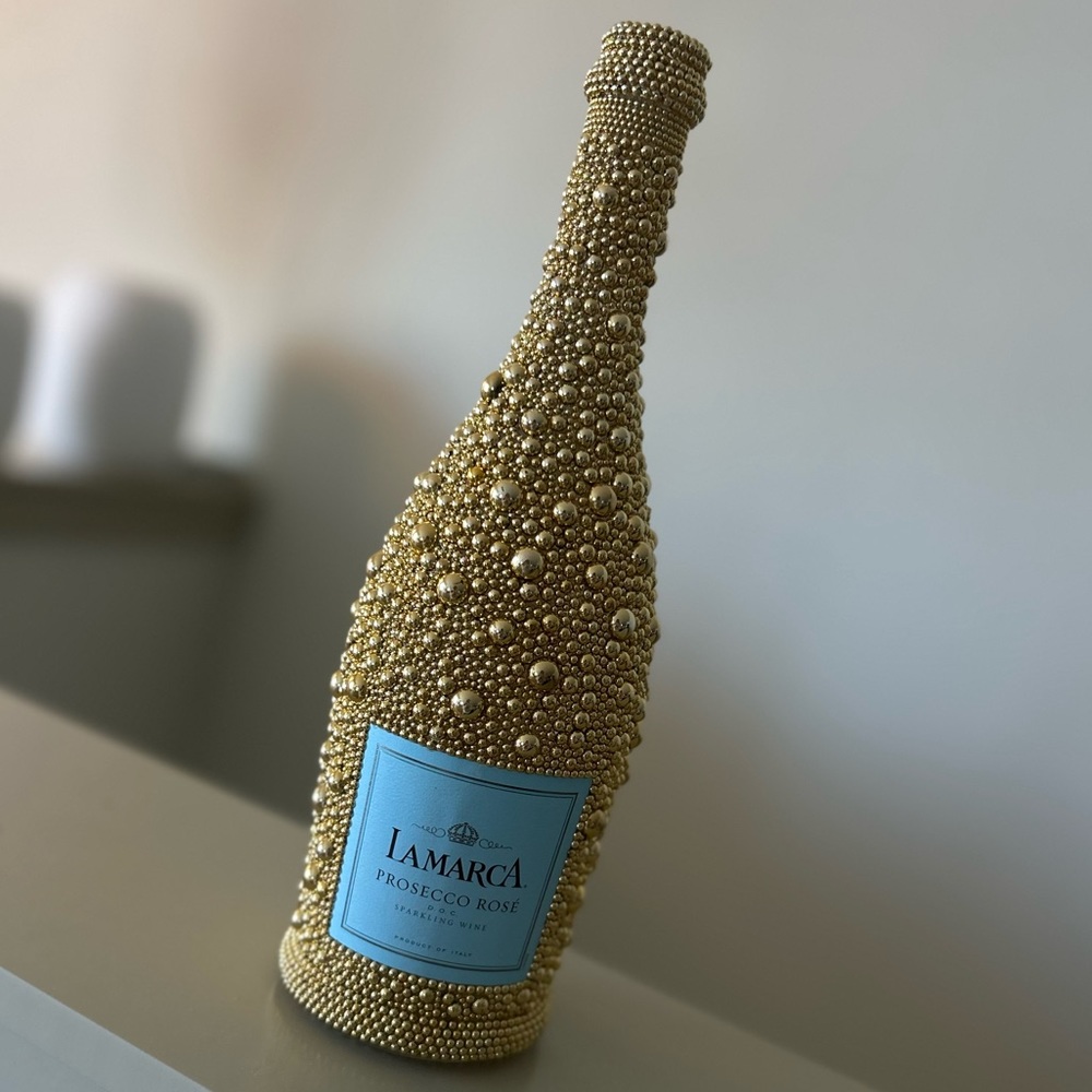 La Marca Rose Pearl Rhinestone Bottle Decor